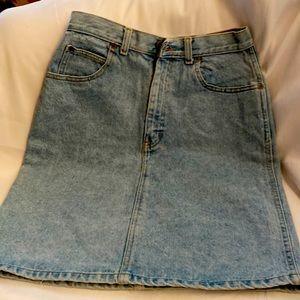 Vintage 1980's Sasson acid wash perfect faded denim jeans Skirt